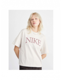 T-shirt tee classics boxy beige femme - Nike