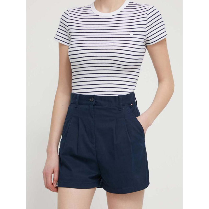 Short claire pleate bleu marine femme - Tommy Jeans