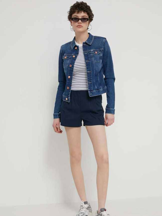 Short claire pleate bleu marine femme - Tommy Jeans