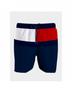 Short de bain medium block bleu marine homme - Tommy Hilfiger