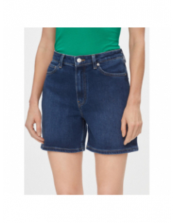 Short en jean denim droit bleu foncé femme - Tommy Hilfiger