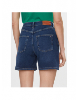 Short en jean denim droit bleu foncé femme - Tommy Hilfiger