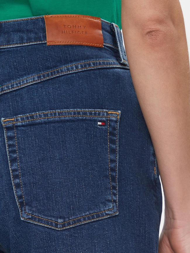 Short en jean denim droit bleu foncé femme - Tommy Hilfiger