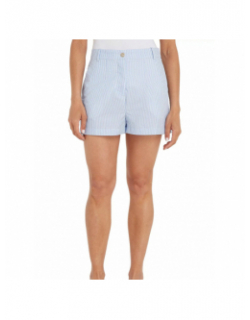 Short rayé poplin bleu clair femme - Tommy Hilfiger