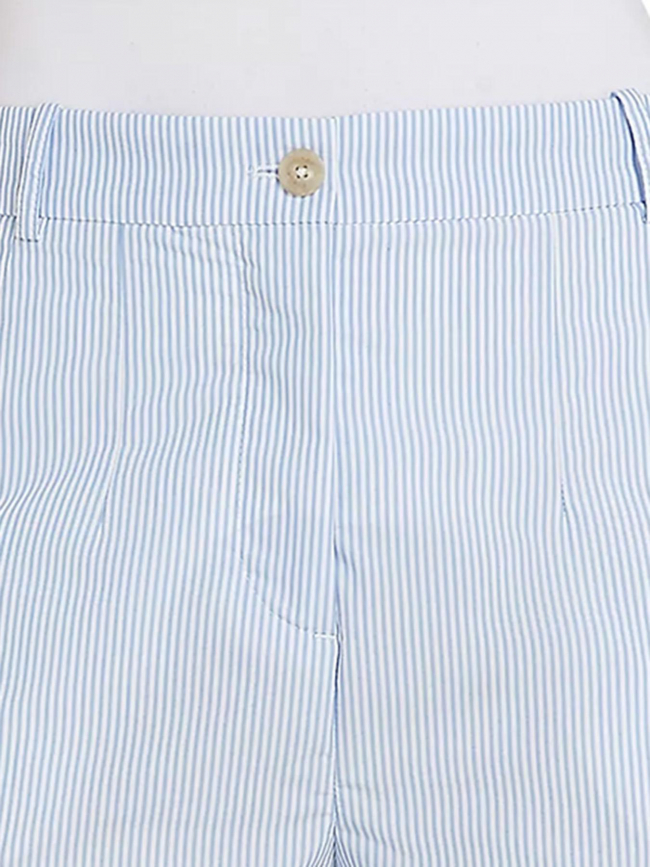 Short rayé poplin bleu clair femme - Tommy Hilfiger