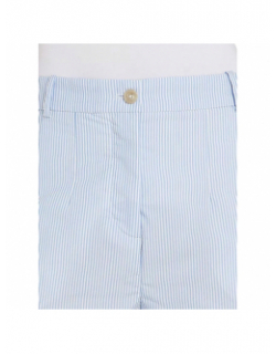 Short rayé poplin bleu clair femme - Tommy Hilfiger