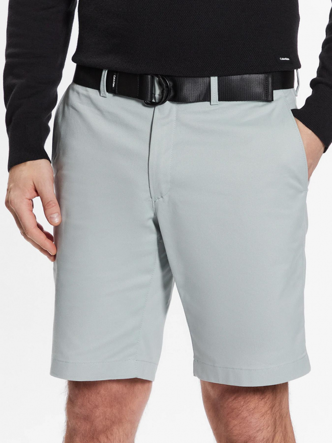 Short avec ceinture modern twill bleu homme - Calvin Klein