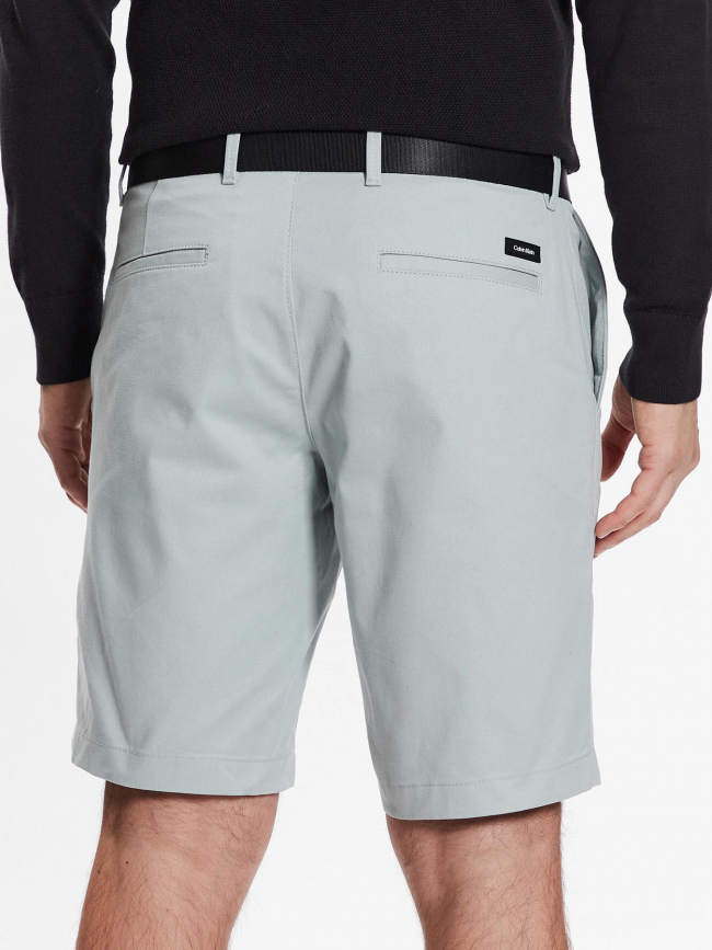 Short avec ceinture modern twill bleu homme - Calvin Klein