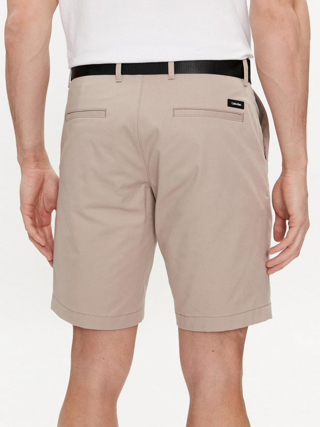 Short avec ceinture modern twill beige homme - Calvin Klein