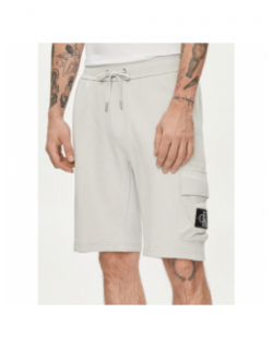 Short monologo badge blanc homme - Calvin Klein Jeans