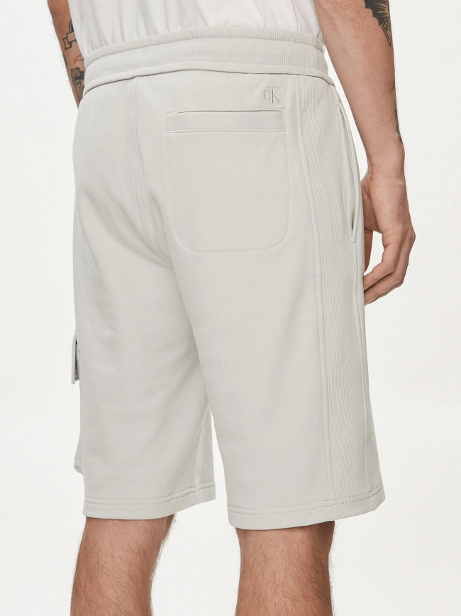 Short monologo badge blanc homme - Calvin Klein Jeans