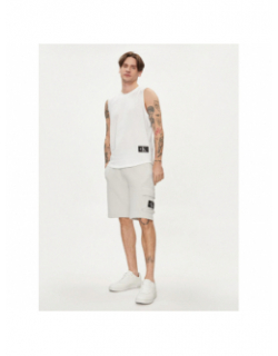 Short monologo badge blanc homme - Calvin Klein Jeans