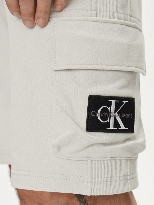 Short monologo badge blanc homme - Calvin Klein Jeans