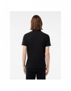 Polo bandes logo noir homme - Lacoste