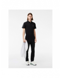 Polo bandes logo noir homme - Lacoste