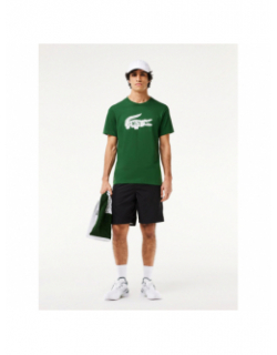 T-shirt imprimé logo vert homme - Lacoste