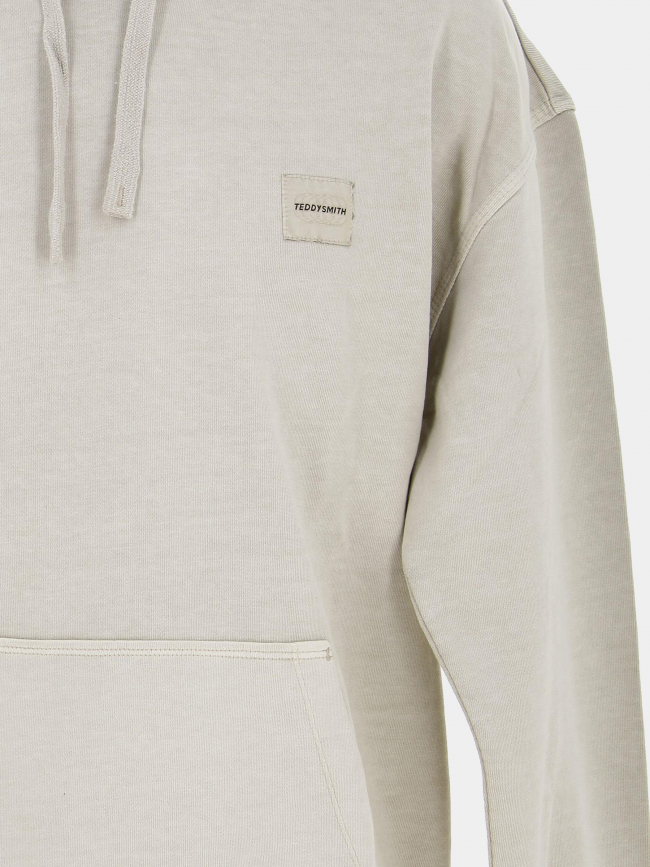 Sweat erick hoody beige homme - Teddy Smith