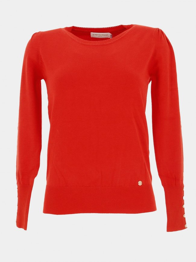 Pull fin beatrice rouge orange femme - La Petite Etoile