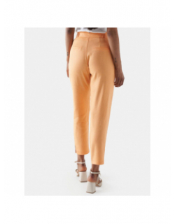 Pantalon fluide en lin orange femme - Salsa