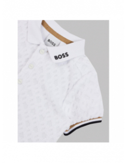 Ensemble polo short blanc marron bébé - Boss