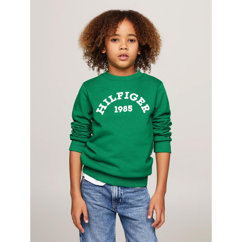 Sweatshirt logo 1985 vert garçon - Tommy Hilfiger