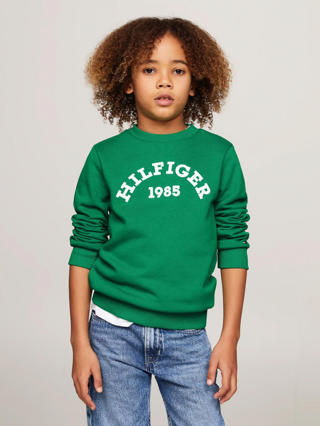 Sweatshirt logo 1985 vert garçon - Tommy Hilfiger