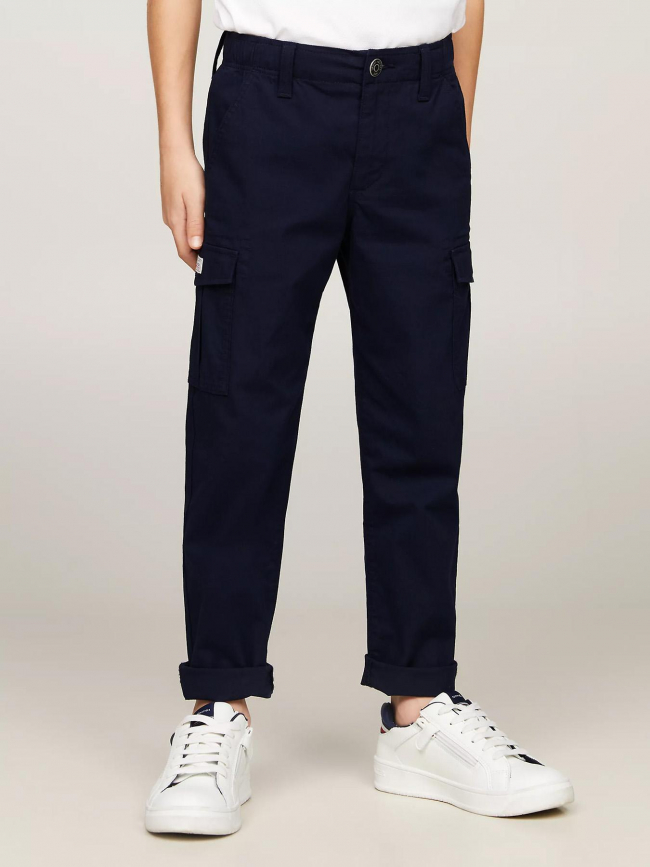 Pantalon cargo woven bleu marine garçon - Tommy Hilfiger