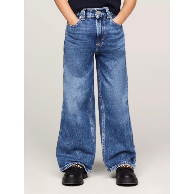 Jean large mabel salt et pepper bleu fille - Tommy Hilfiger