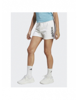 Short jogging linear blanc femme - Adidas