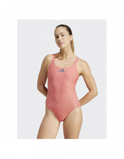 Maillot de bain 1 pièces logo 3bars rose femme - Adidas