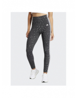 Legging de sport leopard 3s gris femme - Adidas