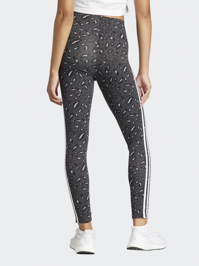 Legging de sport leopard 3s gris femme - Adidas