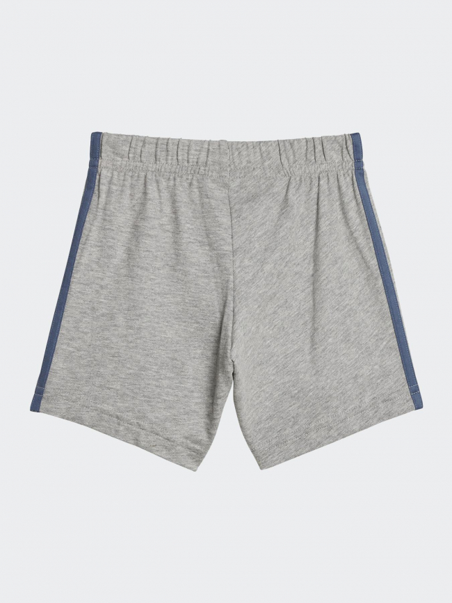 Ensemble t-shirt short linear set gris bleu bébé - Adidas