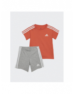 Ensemble sport t-shirt short 3s rouge bébé - Adidas