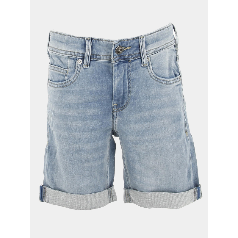 Short en jean scotty 3 bleu clair garçon - Teddy Smith