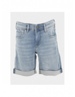 Short en jean scotty 3 bleu clair garçon - Teddy Smith