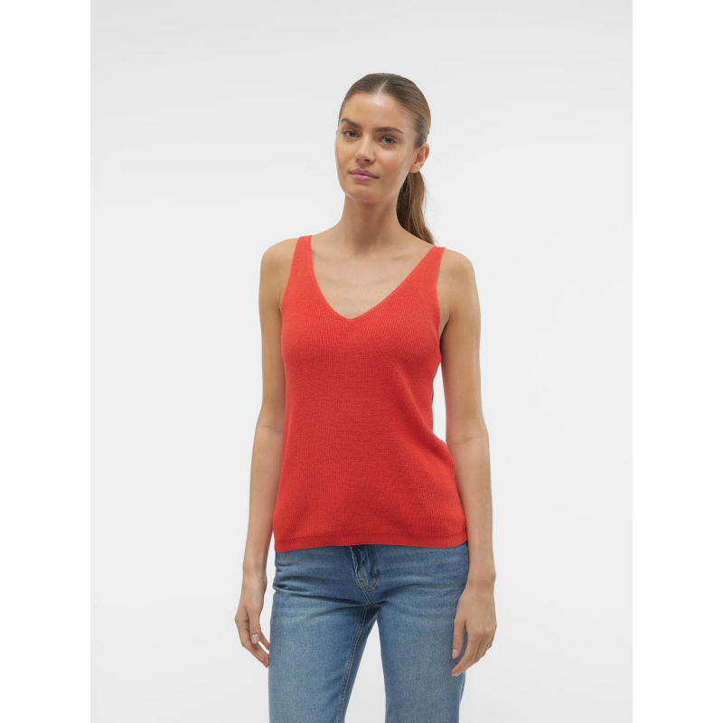 Débardeur en maille newlex sun rouge femme - Vero Moda