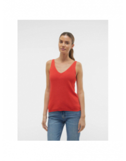 Débardeur en maille newlex sun rouge femme - Vero Moda