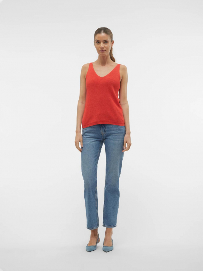 Débardeur en maille newlex sun rouge femme - Vero Moda