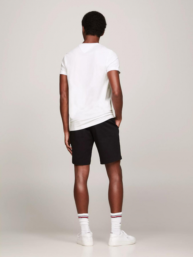 T-shirt col v stretch slim blanc homme - Tommy Hilfiger