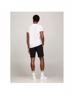 T-shirt col v stretch slim blanc homme - Tommy Hilfiger