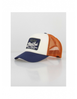 Casquette trucker logo bleu orange blanc homme - Petrol Industries