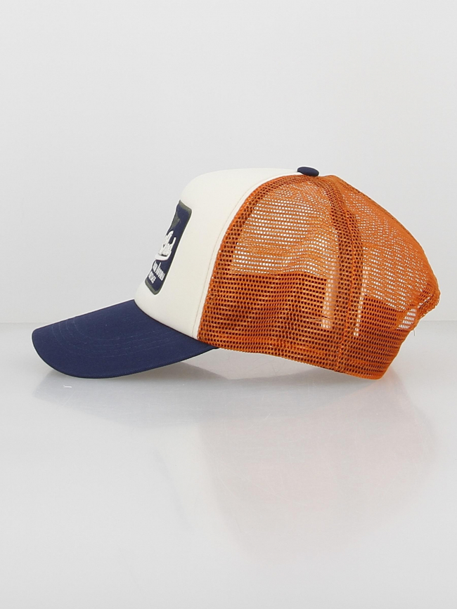 Casquette trucker logo bleu orange blanc homme - Petrol Industries