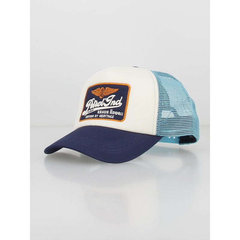 Casquette trucker logo bleu blanc homme - Petrol Industries