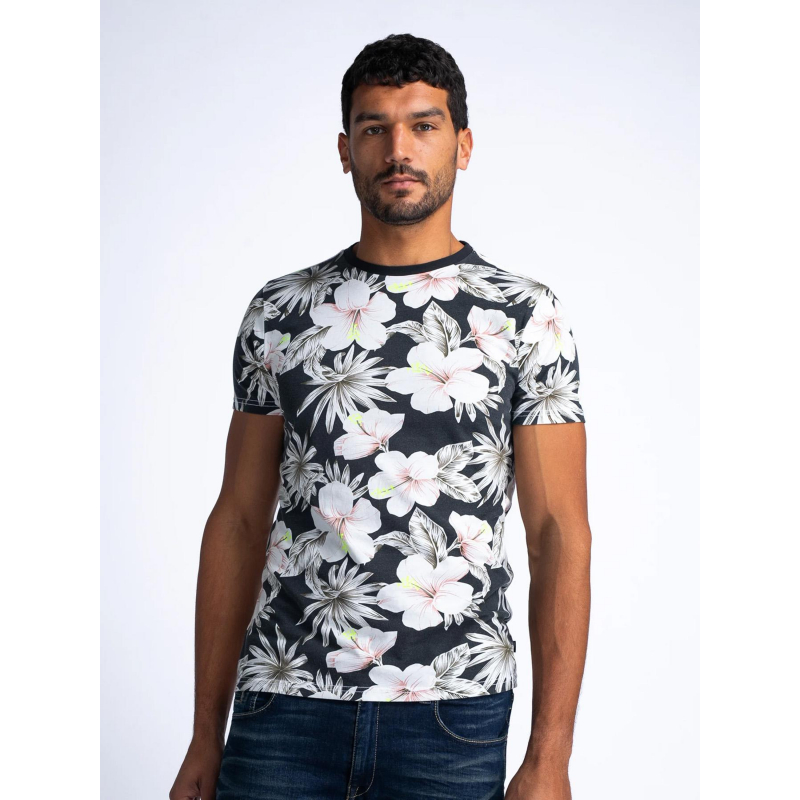 T-shirt aop imprimé floral gris homme - Petrol Industries