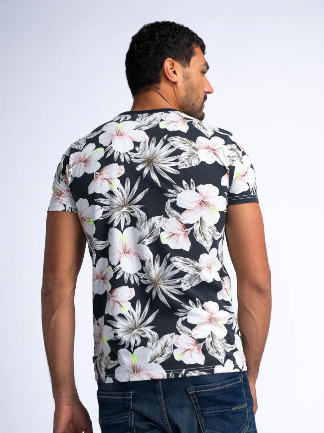 T-shirt aop imprimé floral gris homme - Petrol Industries