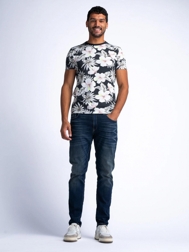 T-shirt aop imprimé floral gris homme - Petrol Industries