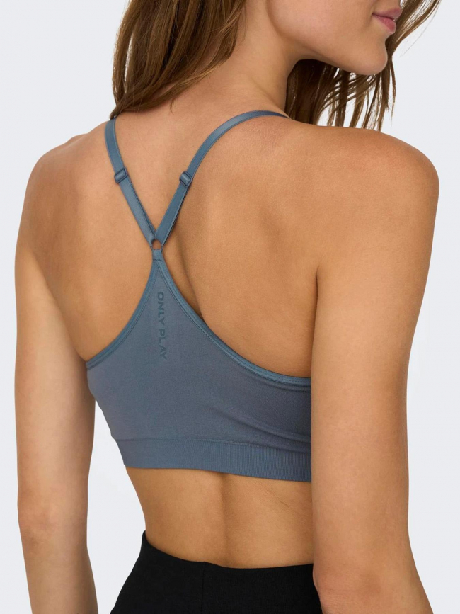 Brassière de sport play seam bleu femme - Only Play