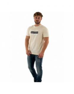 T-shirt lared logo beige homme - Sergio Tacchini