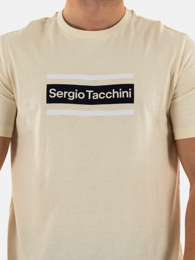 T-shirt lared logo beige homme - Sergio Tacchini